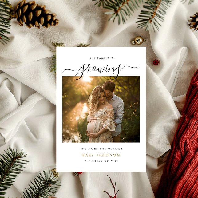 Anúncio de Gravidez Família Crescendo Alegre  (Criador carregado)