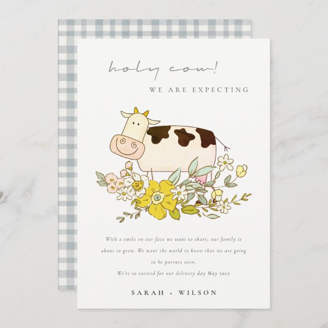 Anúncio de Gravidez Floral, Fazenda Santa, (Frente/Verso)