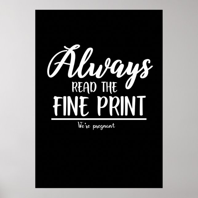 Anúncio De Gravidez Leia O Impressão (Frente)