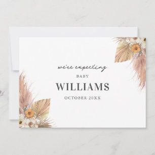 Anúncio de Gravidez Mínima Boho Chic