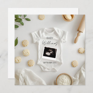 Anúncio de gravidez minimalista