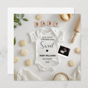 Anúncio de gravidez minimalista