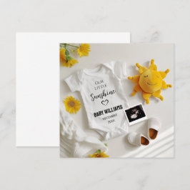 Anúncio de gravidez minimalista de verão