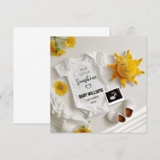 Anúncio de gravidez minimalista de verão