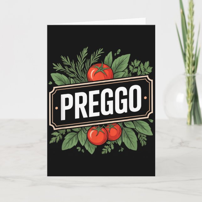 Anúncio de Gravidez Molho de Pasta Prego Divertido (Frente)
