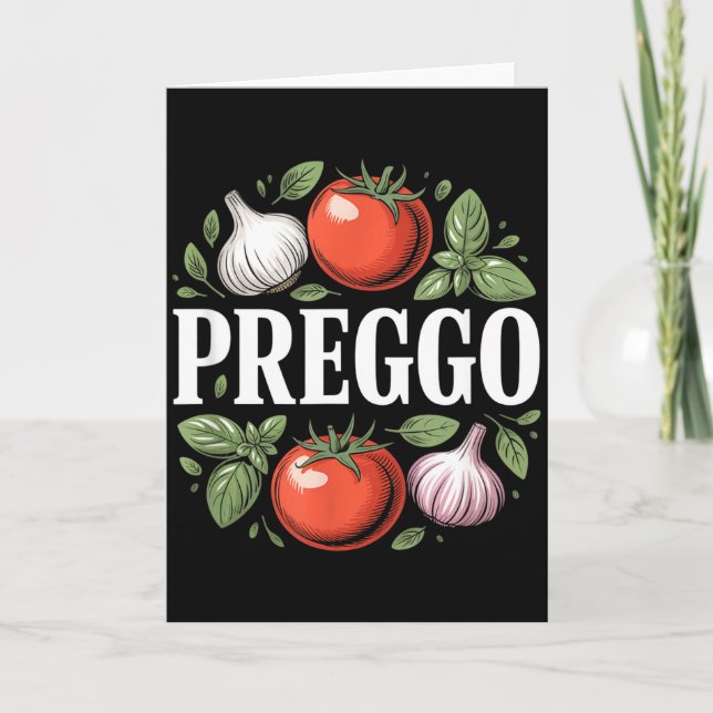 Anúncio de Gravidez Molho de Pasta Prego Engraçado (Frente)