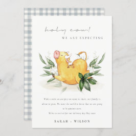 Anúncio de gravidez na Fazenda da vaca sagrada e b