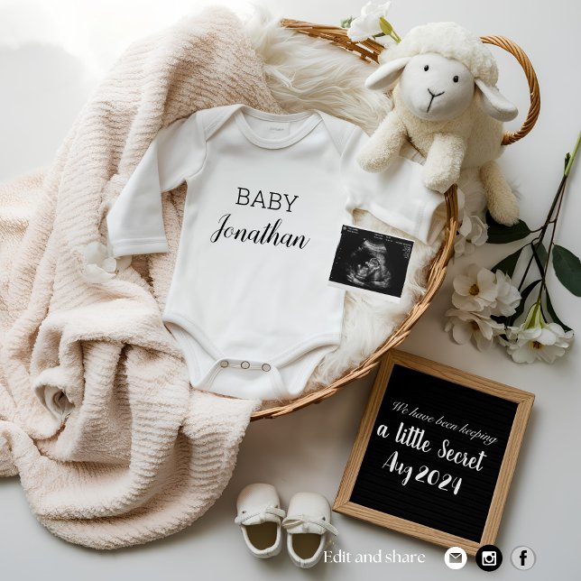 Anúncio de gravidez neutro e fofo (Criador carregado)