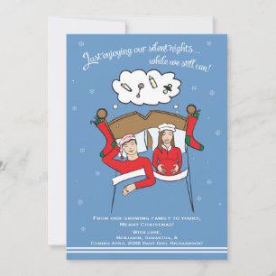Anúncio de gravidez no cartão de Natal - Brunett