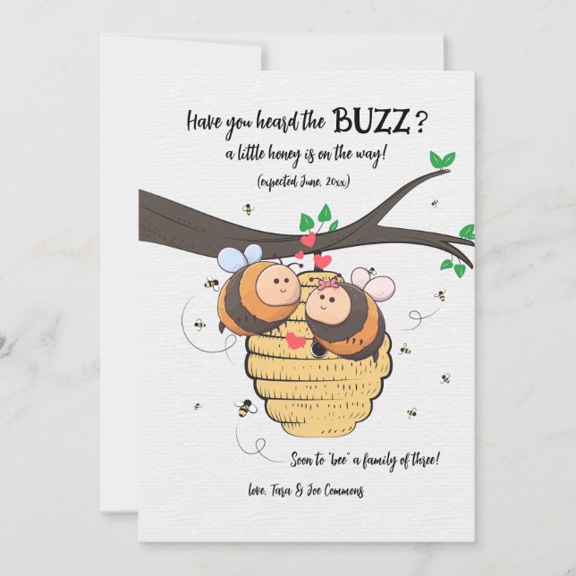 Anúncio de gravidez no Casal de abelhas (Frente)