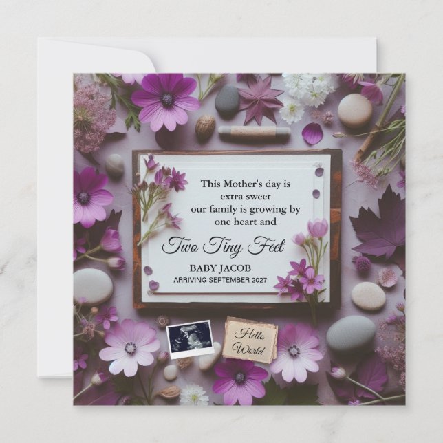 Anúncio de gravidez no dia da mãe para a avó (Frente)