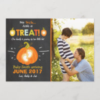 Anúncio de gravidez no Dia das Bruxas