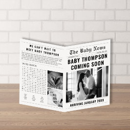 Anúncio de Gravidez no Estilo de Jornal Pequeno