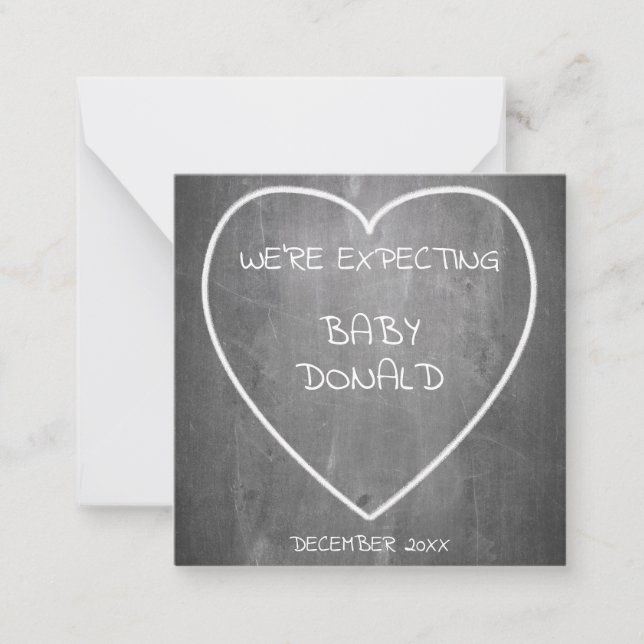 Anúncio de gravidez no estilo do quadro (Frente)