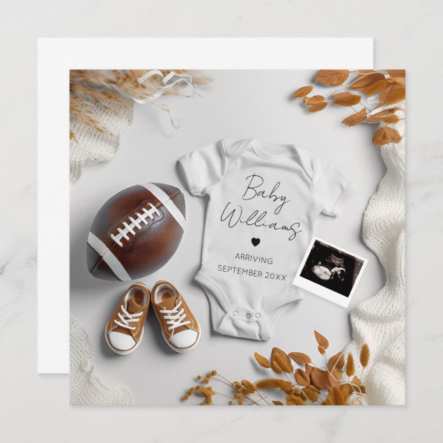 Anúncio de Gravidez no Futebol Americano (Frente/Verso)