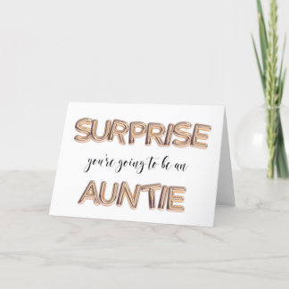 Anúncio de gravidez para tia irmã!