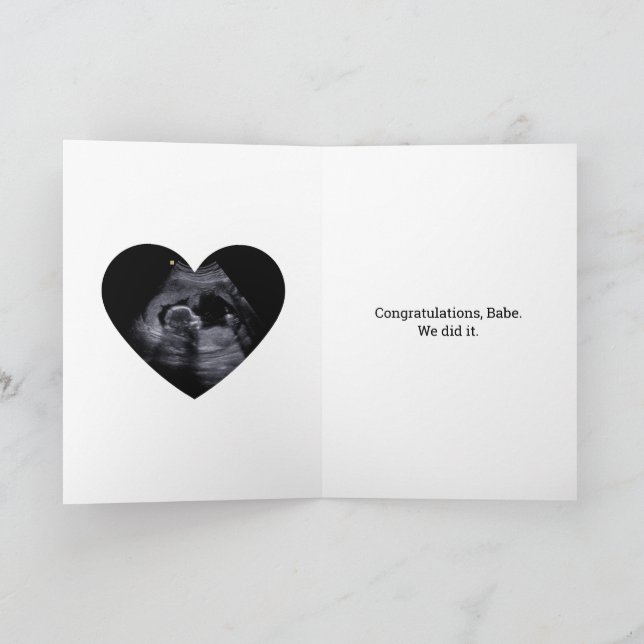 Anúncio de Gravidez Parabéns para o Marido (Interior)