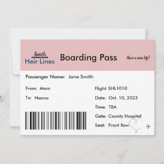 Anúncio de Gravidez Pensado em viagem (Neutro)