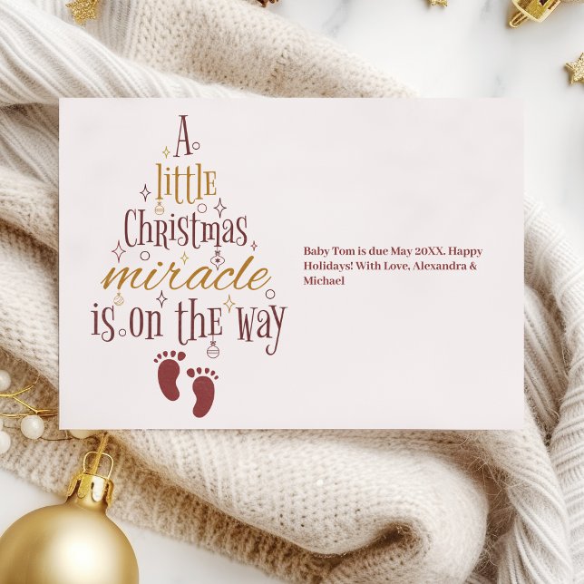 Anúncio de Gravidez Personalizado de Natal (Criador carregado)