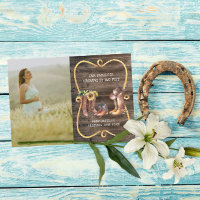 Anúncio de Gravidez Rustic Cowboy Western