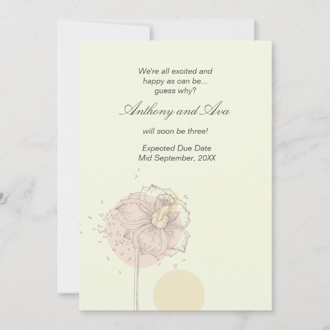 Anúncio de Gravidez Sementes Espalhadas (Frente)