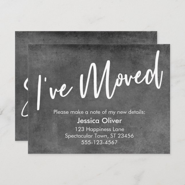 Anúncio de Grunge de Cinzas de Escrita Manual "Mov (Frente/Verso)