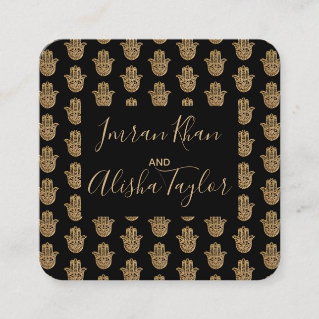 Anúncio de Hena dourada para casamento indiano Ham (Frente)