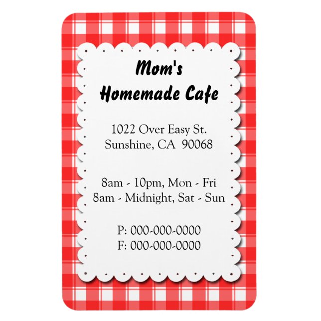 Anúncio de Ímã Personalizado para Restaurante Xadr (Vertical)