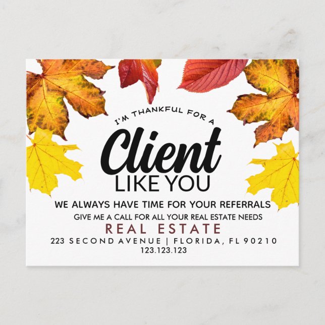 anúncio de indicações de outono de imóveis (Frente)