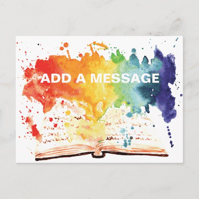 Anúncio de Lançamento de Livro Cartão Postal Perso (Frente)