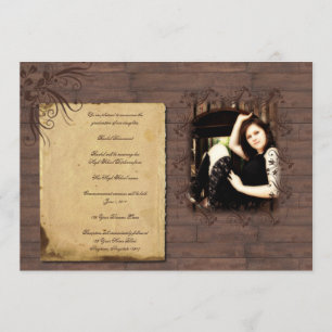 Anúncio de madeira da graduação da beleza do