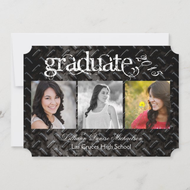 Anúncio de Mais velho de alumínio de aço preto 5x7 (Frente)