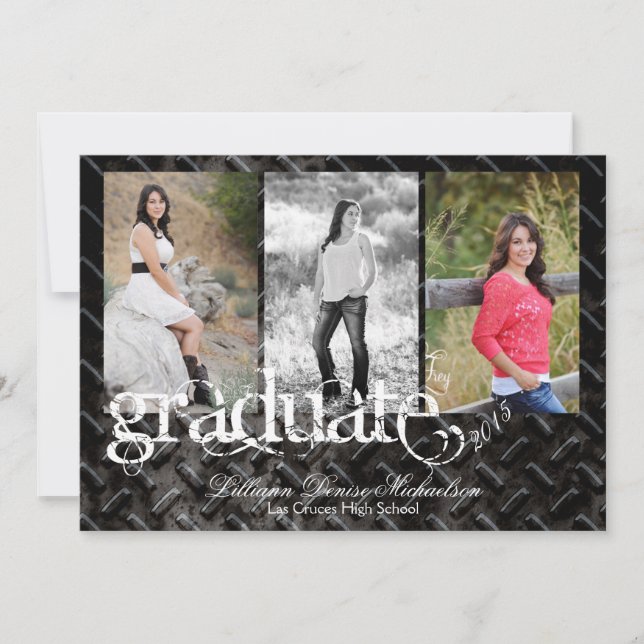 Anúncio de Mais velho de alumínio de aço preto 5x7 (Frente)