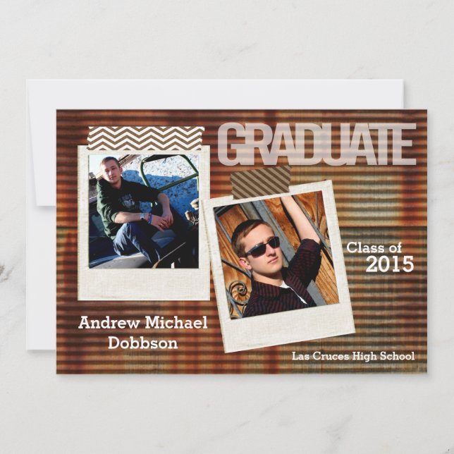 Anúncio de Mais velho de metal corroído 5 x 7 (Frente)