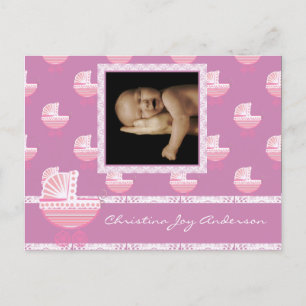 Anúncio de Menina - Carrinho de Bebê Rosa