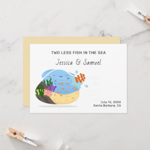  Anúncio de menos dois peixes no mar Noivado