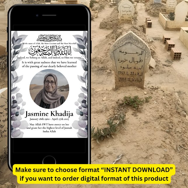 Anúncio de morte muçulmana Mulher Janaza Prayer (Criador carregado)