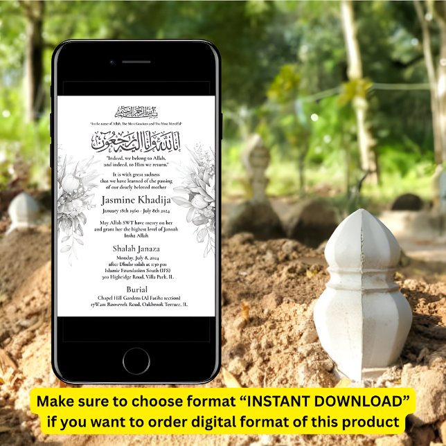 Anúncio de morte muçulmana Mulher Janaza Prayer (Criador carregado)