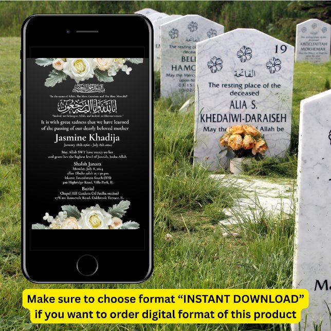 Anúncio de morte muçulmana Mulher Janaza Prayer (Criador carregado)