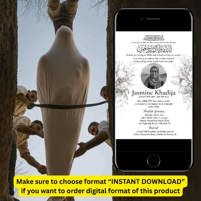 Anúncio de morte muçulmana Mulher Janaza Prayer (Criador carregado)