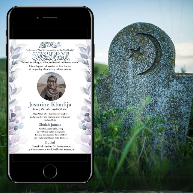 Anúncio de morte muçulmana Mulher Janaza Prayer (Criador carregado)