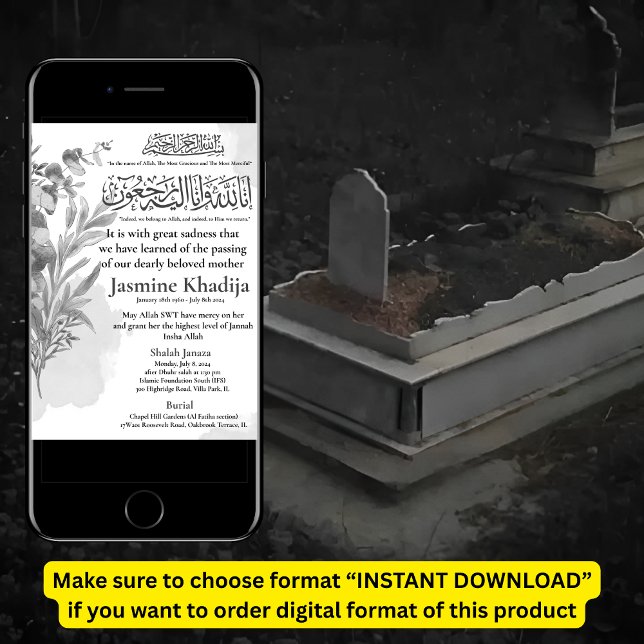 Anúncio de morte muçulmana Mulher Janaza Prayer (Criador carregado)