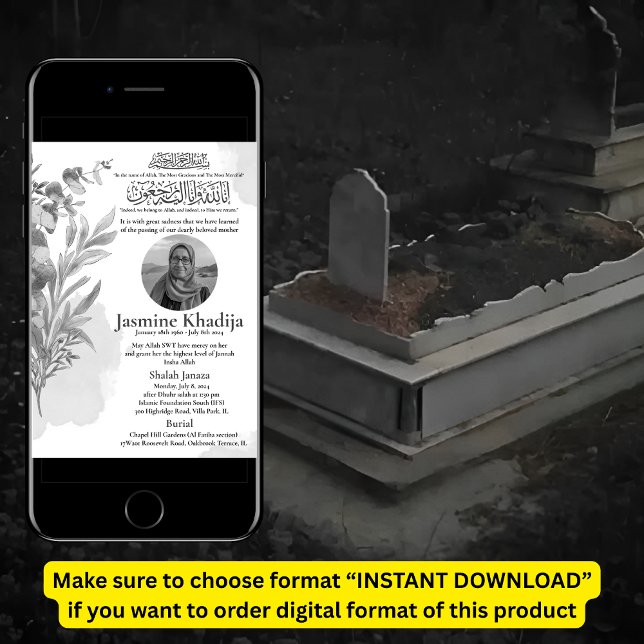 Anúncio de morte muçulmana Mulher Janaza Prayer (Criador carregado)