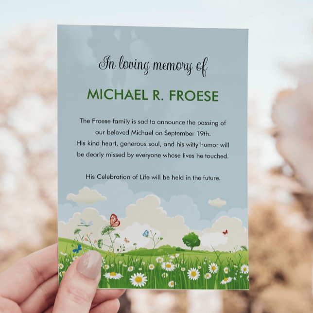 Anúncio de morte por foto de Daisy Meadow (Criador carregado)