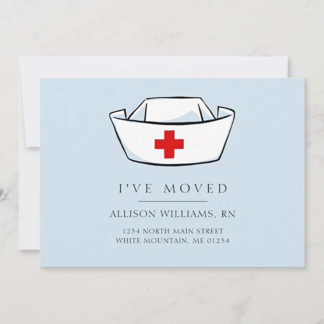 Anúncio de Movimentação Azul Boné Enfermeiro (Frente)