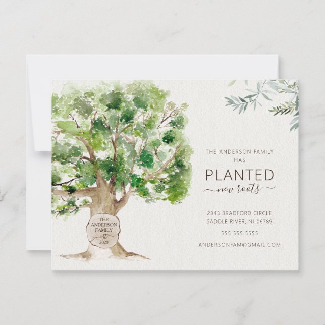 Anúncio de Movimentação da Árvore de Carvalho de N (Frente)