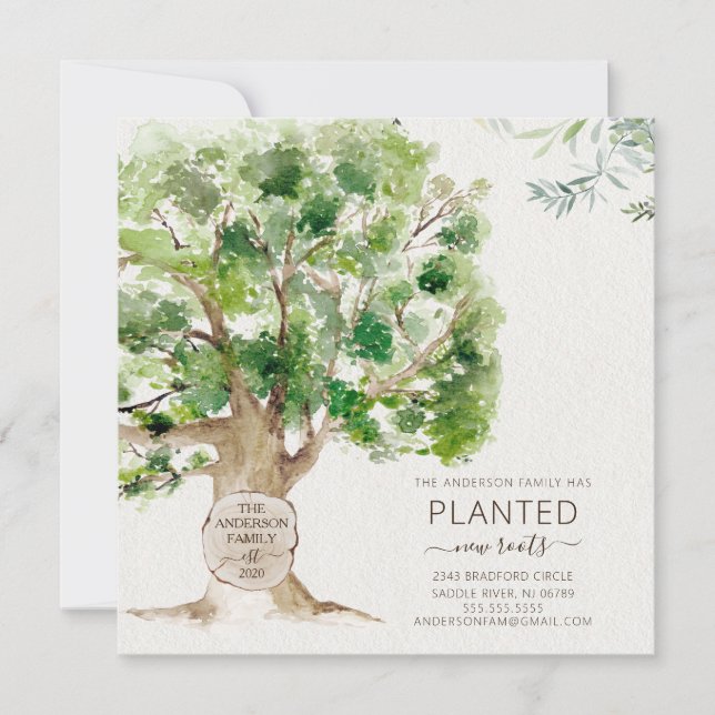 Anúncio de Movimentação da Árvore de Carvalho de N (Frente)