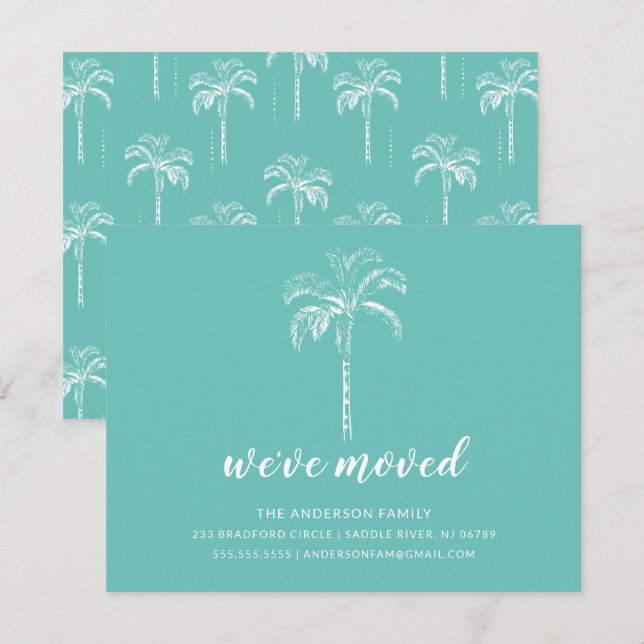 Anúncio de Movimentação da Árvore Palm Moderna (Frente/Verso)