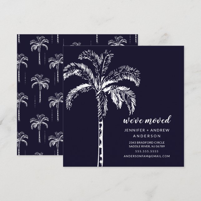 Anúncio de Movimentação da Árvore Palm Moderna (Frente/Verso)