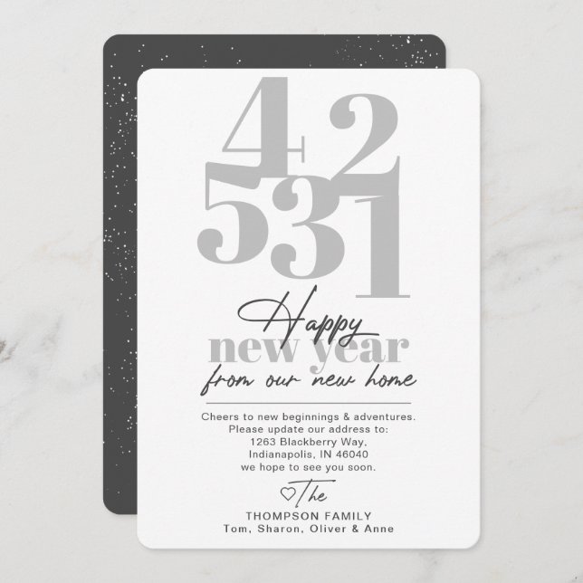 Anúncio de Movimentação da Contagem de felizes ano (Frente/Verso)